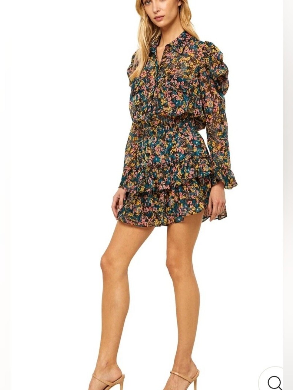 Misa Los Angeles Annika Dress In Abstract Floral
